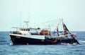 Prawn trawler at sea on the fishing grounds in the Timor Sea Royalty Free Stock Photo