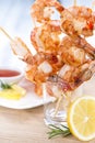 Prawns with Chilli Sauce Royalty Free Stock Photo