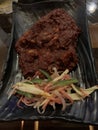 Prawns ghee roast india with salad