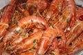 Prawns grilled cooked seafood delicious tasty flavor grill food