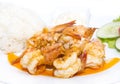 Prawns grilled with rice Royalty Free Stock Photo