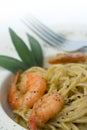 Prawns and Pasta series Royalty Free Stock Photo