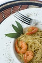 Prawns and Pasta series Royalty Free Stock Photo