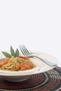 Prawns and Pasta series Royalty Free Stock Photo