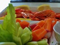 Prawns and Salad Royalty Free Stock Photo