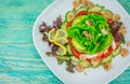 Prawns salad  with fresh veg Royalty Free Stock Photo