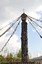 Pray flag, Ethnic minority Village Royalty Free Stock Photo