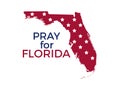 Pray for Florida. Hurricane Irma, natural disaster. Vector