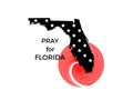 Pray for Florida. Hurricane Irma, natural disaster. Vector