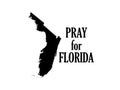 Pray for Florida. Hurricane Irma, natural disaster. Vector