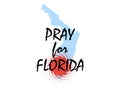 Pray for Florida. Hurricane Irma, natural disaster. Vector