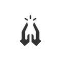 Pray, hands icon. Element of Easter holidays for mobile concept and web apps. Detailed Pray, hands icon can be used for web and