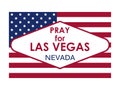 Pray for Las Vegas. Flag usa. Vector Royalty Free Stock Photo