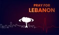 Pray for Lebanon in a dark background
