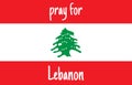 Pray for Lebanon. Tragedy in Beirut. Background dedicated to powerful explosions in Beirut. Vector illustration