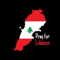 Pray for Lebanon. Tragedy in Beirut. Background dedicated to powerful explosions in Beirut. Vector illustration