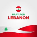 Pray For Lebanon Vector Design Illustration For Accident Moment