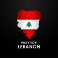 Pray For Lebanon Vector Design Illustration For Accident Moment