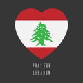 Pray for lebanon vector design with map , pray for beirut vector illustration. design for humanity, peace, donations, charity