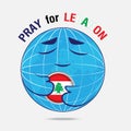 Pray for Lebanon. vector illustration
