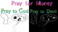 Illustration Pray For Money MALE Royalty Free Stock Photo