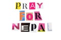 Pray for nepal Royalty Free Stock Photo