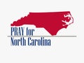 Pray for North Carolina. Hurricane, natural disaster. Storm warning. Vector