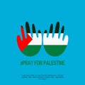 Pray for palestine vector sticker