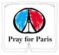 Pray For Paris - card Royalty Free Stock Photo