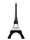 Pray for Paris Concept, Eiffel Tower Model in Monotone Black and White Stripe printed by 3D Printer Isolated on White Background Royalty Free Stock Photo