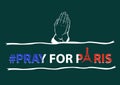 Pray for Paris concept Royalty Free Stock Photo