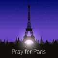 Pray for Paris, 13 November 2015. Abstract creative concept vector image. For art illustration template design