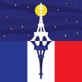 Pray for Paris Vector Royalty Free Stock Photo