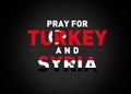 pray for Turkey and Syria poster design