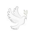 pray for ukraine, we need peace, no war, stand with ukraine, dove with olive brunch vector illustration