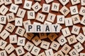 Pray word concept Royalty Free Stock Photo