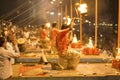 Prayer on the banks of the Ganges, Varanas