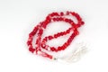 Red prayer beads Royalty Free Stock Photo