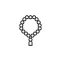 Prayer Beads Misbaha line icon Royalty Free Stock Photo
