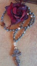 Handmade Mary Tears prayer rope Rosary Orthodox Job`s Tears Prayer Rope. Royalty Free Stock Photo