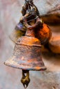 Prayer bells at buddhist temple Royalty Free Stock Photo