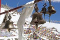 Prayer bells at the Khardung Pass, Ladakh, India