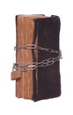 Prayer book protected with padlock and chain Royalty Free Stock Photo