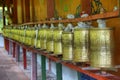 Prayer buddhist drums in Huanglong Middle Templ