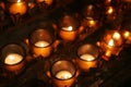 Prayer candles in a cathedral Royalty Free Stock Photo