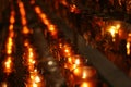 Prayer candles in a church Royalty Free Stock Photo