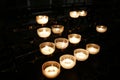 Prayer candles in a church Royalty Free Stock Photo
