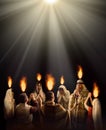 Prayer for the day of Pentecost. Baptism with the Holy Spirit Royalty Free Stock Photo