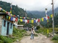 Prayer flags in Danakyu village - Nepal