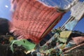 Prayer flags floating on the Jinsha River Bridge Royalty Free Stock Photo